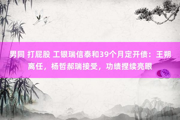 男同 打屁股 工银瑞信泰和39个月定开债：王朔离任，杨哲郝瑞接受，功绩捏续亮眼